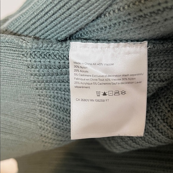 Lululemon Sincerely Yours Open Front Cardigan Sweater Tidewater Teal L / XL - Picture 3 of 6